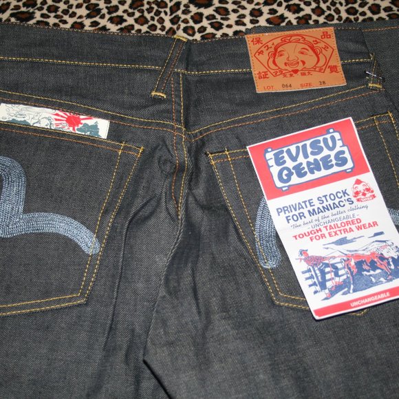 Evisu Rockabilly Selvage Denim Jeans Women 28 x 22 - Picture 2 of 7